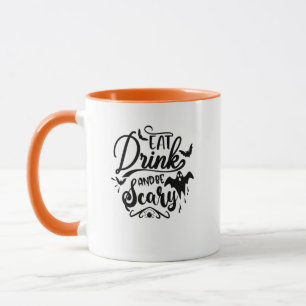 Halloween 'Essen Trinken & Sei Gruselig' Tasse