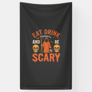 Halloween Essen Trinken Sei Gruseliger Sensenmann  Banner