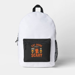 Halloween Essen Trinken Sei Gruseliger Sensenmann Bedruckter Rucksack