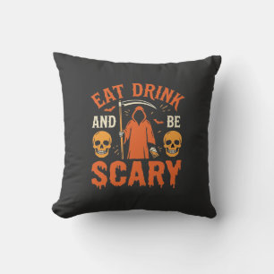 Halloween Essen Trinken Sei Gruseliger Sensenmann Kissen