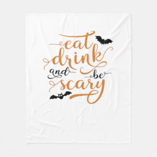 Halloween Essen Trinken Und Sei Gruselig Kreativer Fleecedecke