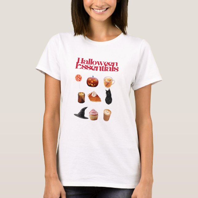 Halloween Essentials – Cute Aesthetic Collage Tee (Vorderseite)