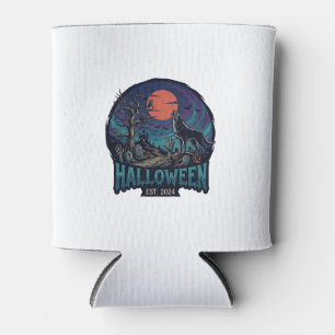 Halloween Est Heulender Wolf Roter Mond Zombie Han Dosenkühler
