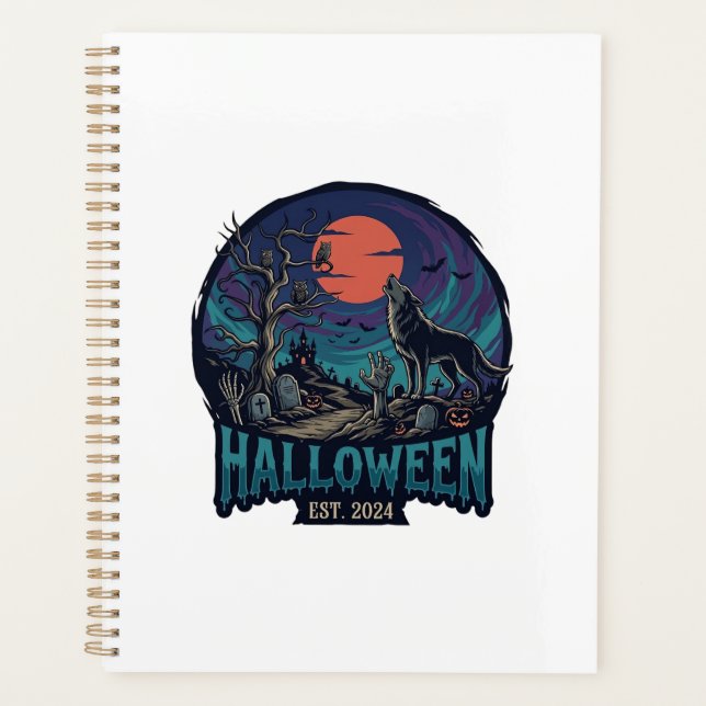 Halloween Est Heulender Wolf Roter Mond Zombie Han Planer (Vorderseite)