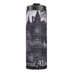 Halloween Eternal Midnight Verlassenes Herrenhaus Thermosbecher