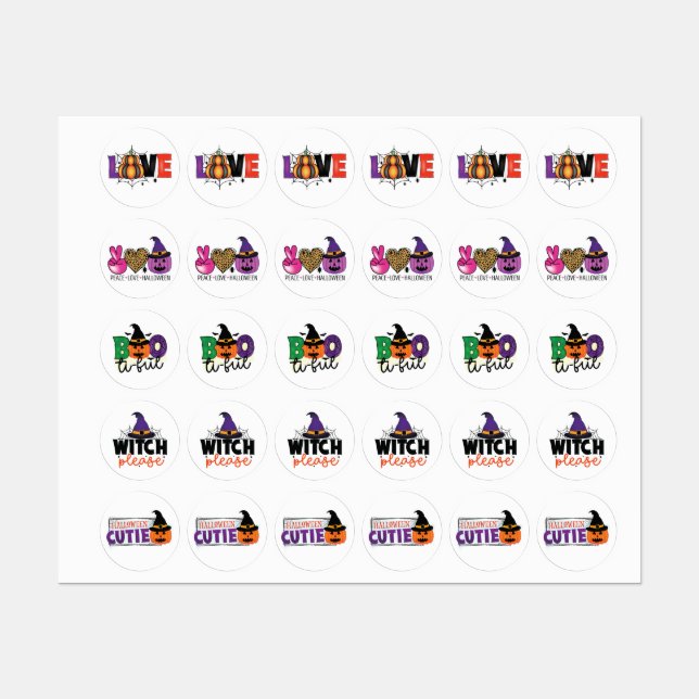 Halloween Etiketten (Blatt)