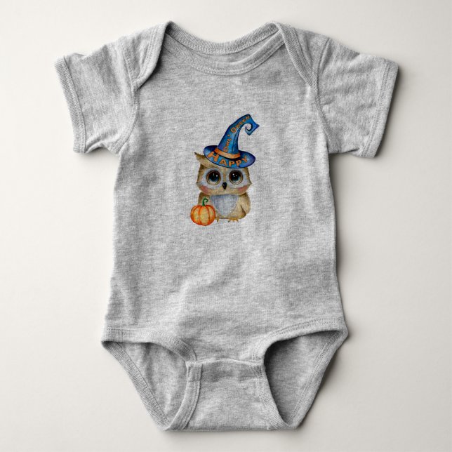 Halloween Eule Baby Strampler (Vorderseite)