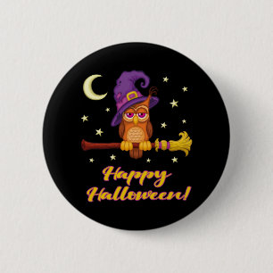 Halloween-Eule Button