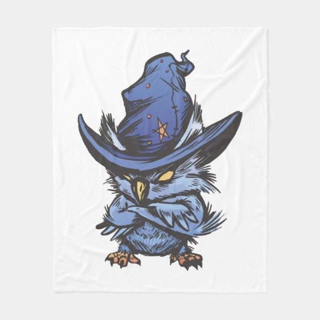 Halloween-Eule  Fleecedecke (Vorderseite)