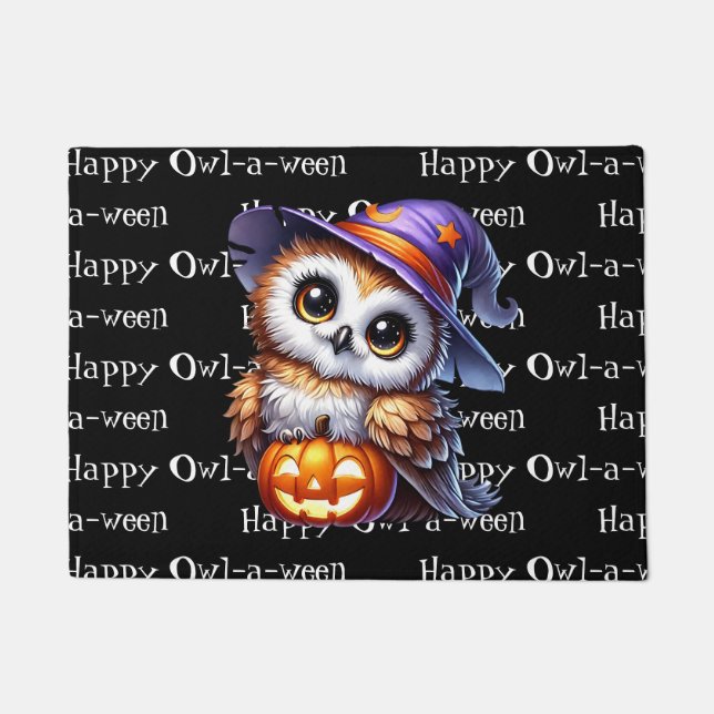 Halloween-Eule Fußmatte (Vorderseite)