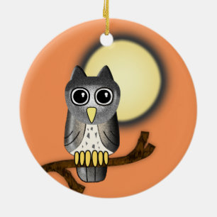 Halloween-Eule Keramik Ornament