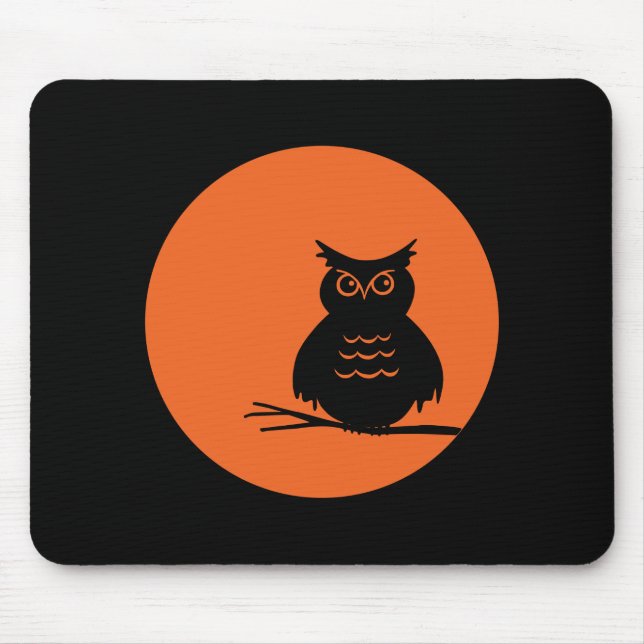 Halloween-Eule Mousepad (Vorne)