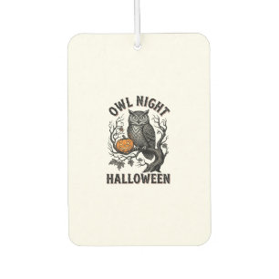 Halloween-Eule-Shirt Vintage Gruseliges Vogel-Part Autolufterfrischer