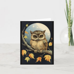Halloween-Eulen-Grußkarte Karte