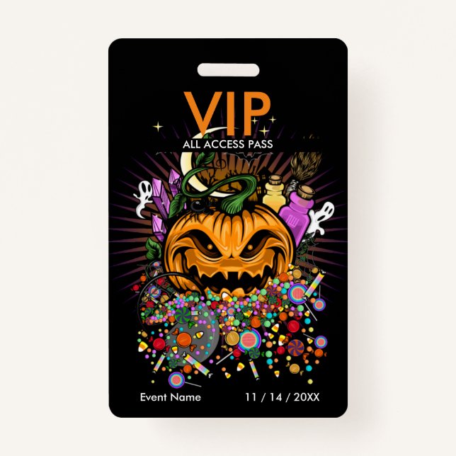 Halloween Event VIP Access Pass Abzeichen Ausweis (Vorderseite)
