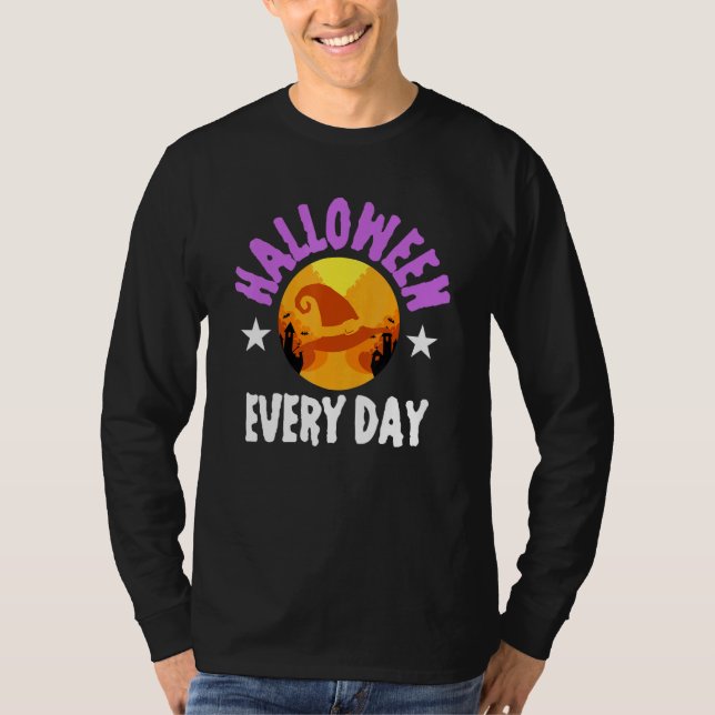 Halloween Everyday Trick Leckerei Spuk H T-Shirt (Vorderseite)