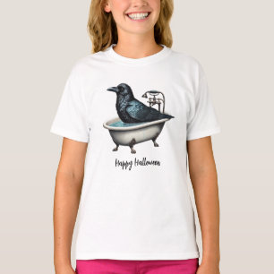 Halloween Evil Black Crow Badewanne Dusche schön T-Shirt