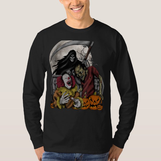 Halloween Evil Killer Demon Clown Horror T-Shirt (Vorderseite)