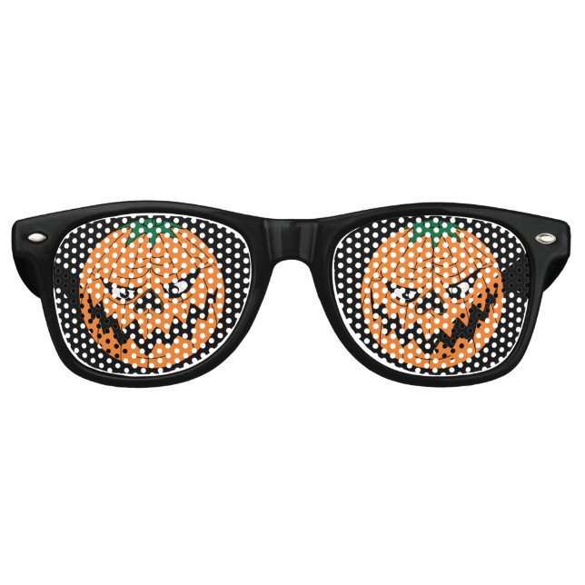Halloween Evil Pumpkin Face Partybrille (Vorderseite)