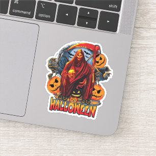 Halloween Evil Skelett, Pumpkin Aufkleber
