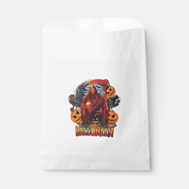 Halloween Evil Skelett, Pumpkin Geschenktütchen (Vorderseite)