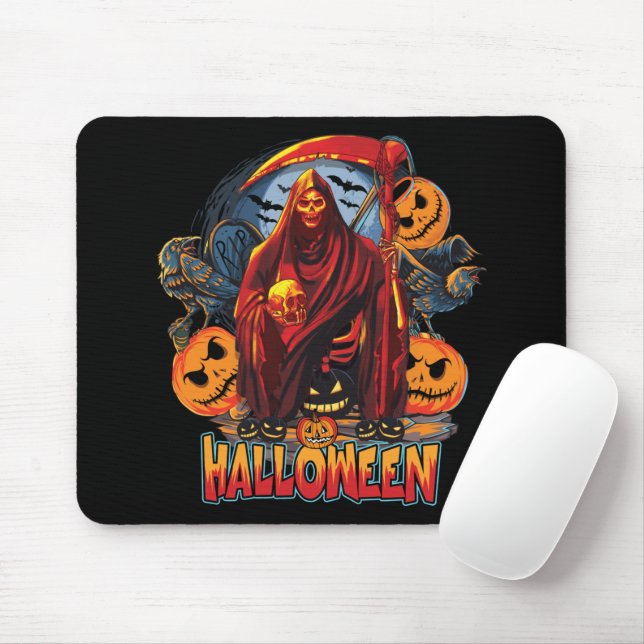 Halloween Evil Skelett, Pumpkin Mousepad (Mit Mouse)