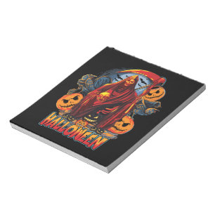 Halloween Evil Skelett, Pumpkin Notizblock