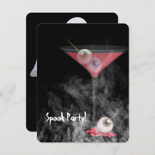 Halloween Eyeball Martini in Smoke Einladung