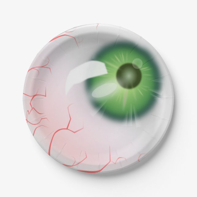 Halloween Eyeball Paper Plate Pappteller (Vorderseite)
