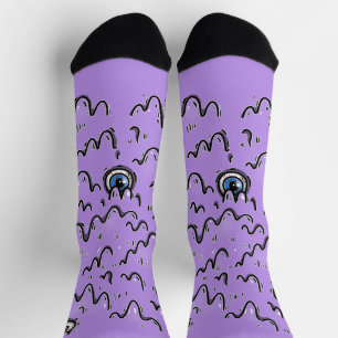 Halloween Eyeball Socks - Spooky Tropfen Crew Sock Socken