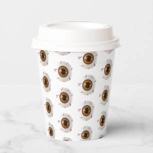 Halloween Eyeballs Paper Cups Größe: 8oz Pappbecher