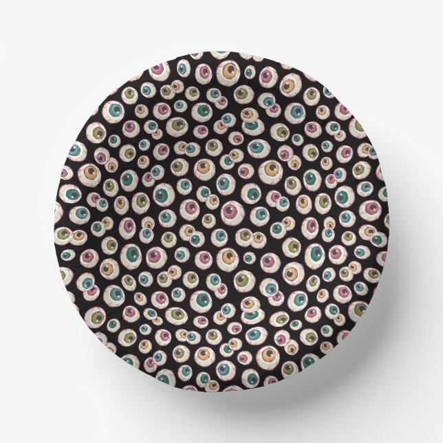 Halloween Eyeballs Pappteller (Vorderseite)