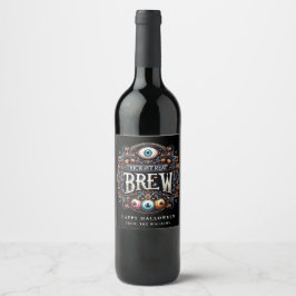 Halloween Eyeballs Trick oder Treat Brew Wine Labe Weinetikett