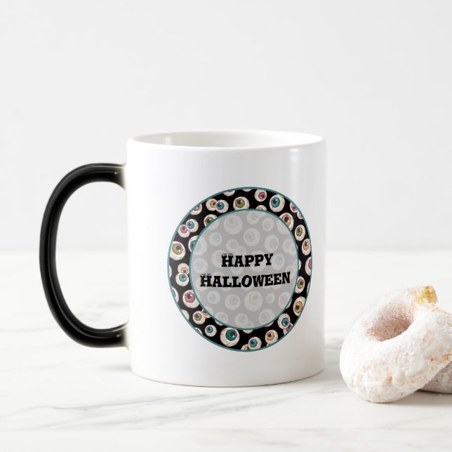 Halloween Eyeballs Verwandlungstasse (Mit Donut)