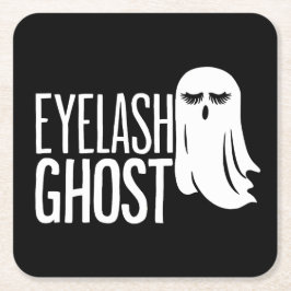 Halloween Eyelash Ghost Rechteckiger Pappuntersetzer
