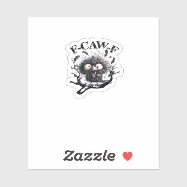 Halloween F-Caw-F Bird Cool Unique Aufkleber (Blatt)