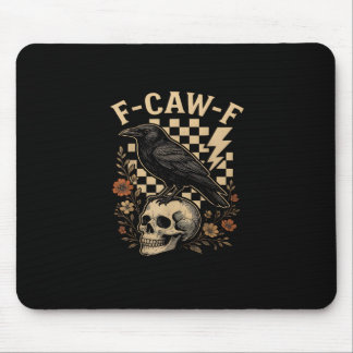 Halloween F Caw F Rabe Vogel Kariert Vintage-Stil Mousepad
