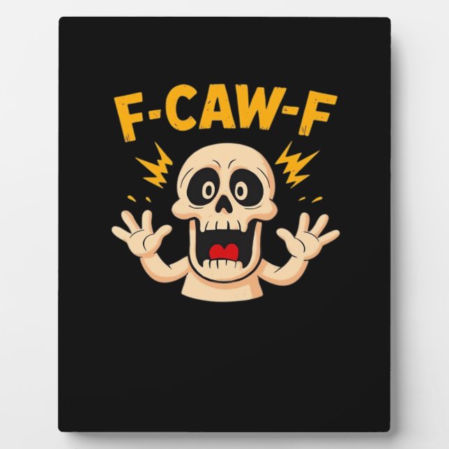 Halloween F-Caw-F Schädel Fotoplatte (Vorderseite)