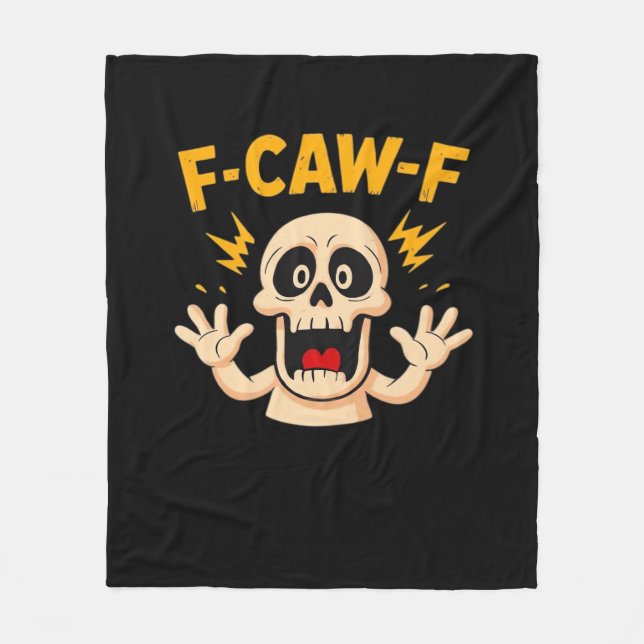 Halloween F-Caw-F Skull Fleecedecke (Vorderseite)