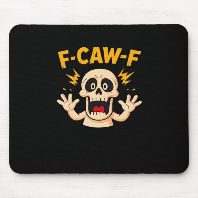 Halloween F-Caw-F Skull Mousepad (Vorne)