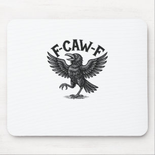 Halloween F-Caw-F Vogel Krähe Frauen Männer Minima Mousepad