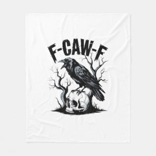 Halloween F-Caw-F Vogel Krähe Frauen Männer Retro Fleecedecke