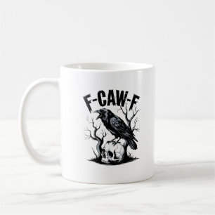 Halloween F-Caw-F Vogel Krähe Frauen Männer Retro  Kaffeetasse