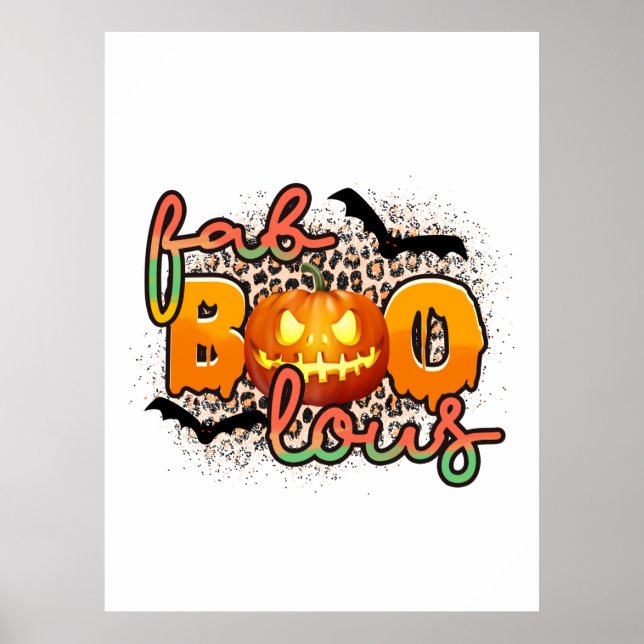 Halloween Fab Boo Lous Geburtstag Poster (Vorne)