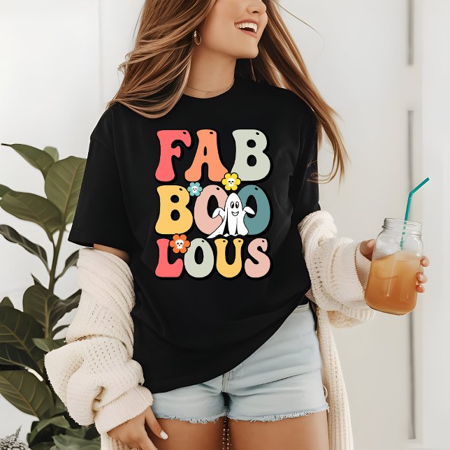 Halloween Faboolous Ghost Retro Groovy Funny Tri-Blend Shirt (Von Creator hochgeladen)