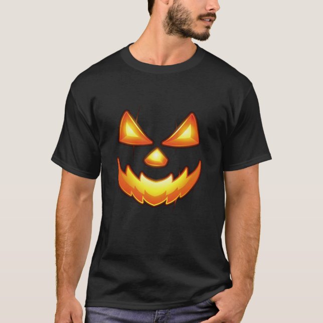 Halloween Face Beängstigend T-Shirt (Vorderseite)