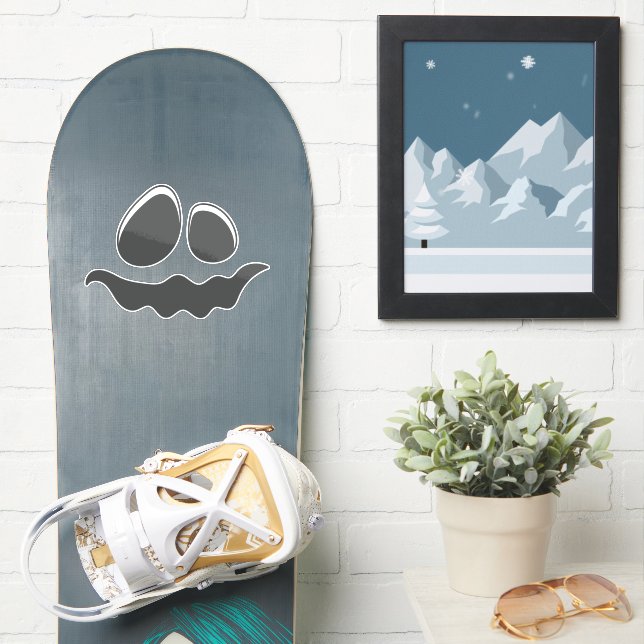 Halloween Face Stickers & Labels (Snowboard)