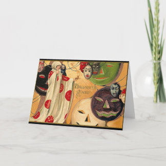 Halloween Faces - Art Déco Karte