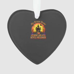 Halloween-Fahrradbote Hexenbesen zerbrochen Desi Ornament