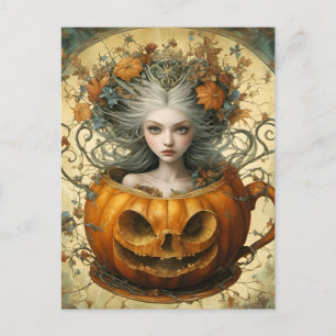 Halloween Faia in einer Teacup-Postkarte Postkarte